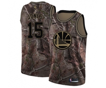 Men's Nike Golden State Warriors #15 Latrell Sprewell Swingman Camo Realtree Collection NBA Jersey