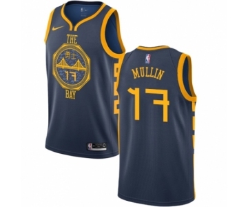 Men's Nike Golden State Warriors #17 Chris Mullin Authentic Navy Blue NBA Jersey - City Edition