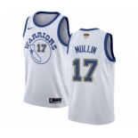 Men's Nike Golden State Warriors #17 Chris Mullin Authentic White Hardwood Classics 2018 NBA Finals Bound NBA Jersey