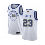 Men's Nike Golden State Warriors #23 Draymond Green Authentic White Hardwood Classics 2018 NBA Finals Bound NBA Jersey