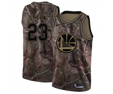 Men's Nike Golden State Warriors #23 Draymond Green Swingman Camo Realtree Collection NBA Jersey