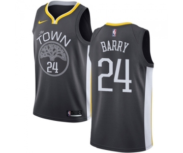 Men's Nike Golden State Warriors #24 Rick Barry Swingman Black Alternate NBA Jersey - Statement Edition