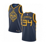 Men's Nike Golden State Warriors #34 Shaun Livingston Authentic Navy Blue NBA Jersey - City Edition