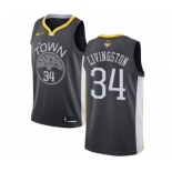 Men's Nike Golden State Warriors #34 Shaun Livingston Swingman Black Alternate 2018 NBA Finals Bound NBA Jersey - Statement Edition