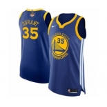 Men's Nike Golden State Warriors #35 Kevin Durant Authentic Royal Blue Road 2018 NBA Finals Bound NBA Jersey - Icon Edition