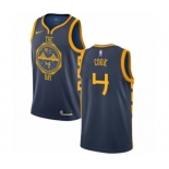 Men's Nike Golden State Warriors #4 Quinn Cook Authentic Navy Blue NBA Jersey - City Edition