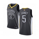 Men's Nike Golden State Warriors #5 Kevon Looney Swingman Black Alternate 2018 NBA Finals Bound NBA Jersey - Statement Edition