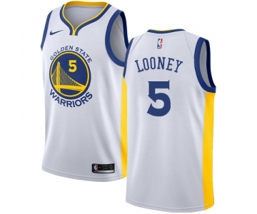 Men's Nike Golden State Warriors #5 Kevon Looney Swingman White Home NBA Jersey - Association Edition