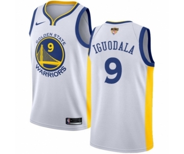 Men's Nike Golden State Warriors #9 Andre Iguodala Authentic White Home 2018 NBA Finals Bound NBA Jersey - Association Edition