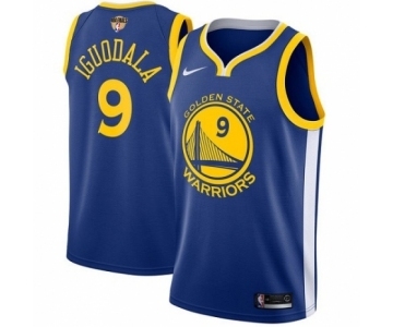 Men's Nike Golden State Warriors #9 Andre Iguodala Swingman Royal Blue Road 2018 NBA Finals Bound NBA Jersey - Icon Edition