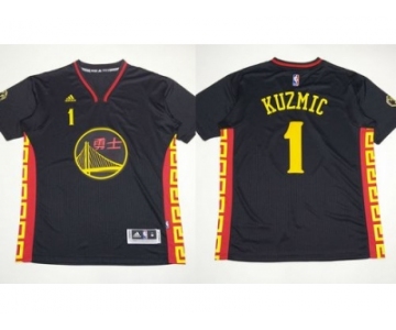 NBA Golden State Warrlors #1 Ognjen Kuzmic Black Slate Chinese New Year Stitched Jerseys