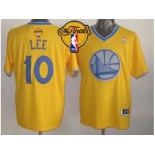 NBA Golden State Warrlors #10 David Lee Gold 2013 Christmas Day Swingman The Finals Patch Stitched Jerseys