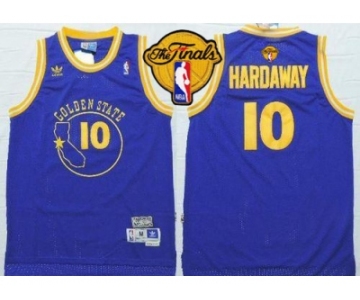 NBA Golden State Warrlors #10 Tim Hardaway Blue New Throwback The Finals Patch Stitched Jerseys