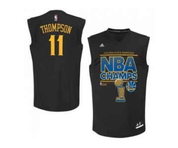 NBA Golden State Warrlors #11 Klay Thompson Black 2015 NBA Finals Champions Stitched jerseys