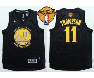 NBA Golden State Warrlors #11 Klay Thompson Black Fashion The Finals Patch Stitched jerseys