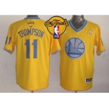 NBA Golden State Warrlors #11 Klay Thompson Gold 2013 Christmas Day Swingman The Finals Patch Stitched Jerseys