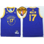 NBA Golden State Warrlors #17 Chris Mullin Blue New Throwback The Finals Patch Stitched Jerseys