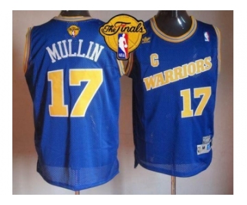 NBA Golden State Warrlors #17 Chris Mullin Blue Throwback The Finals Patch Stitched Jerseys