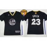 NBA Golden State Warrlors #23 Draymond Green Black New Alternate The Finals Patch Stitched Jerseys