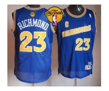 NBA Golden State Warrlors #23 Mitch Richmond Blue Throwback The Finals Patch Stitched Jerseys