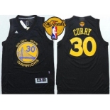 NBA Golden State Warrlors #30 Stephen Curry Black Fashion The Finals Patch Stitched Jerseys