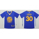 NBA Golden State Warrlors #30 Stephen Curry Blue Short Sleeve Stitched Jerseys