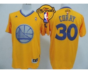 NBA Golden State Warrlors #30 Stephen Curry Gold 2013 Christmas Day Swingman The Finals Patch Stitched Jerseys