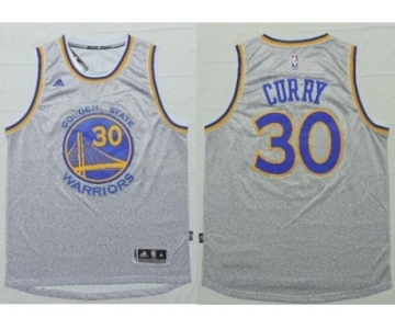 NBA Golden State Warrlors #30 Stephen Curry Grey Fashion Stitched Jerseys