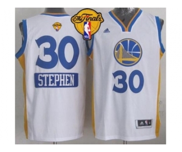 NBA Golden State Warrlors #30 Stephen Curry White 2014-15 Christmas Day The Finals Patch Stitched Jerseys