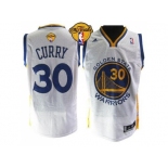 NBA Golden State Warrlors #30 Stephen Curry White The Finals Patch Stitched Jerseys