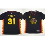 NBA Golden State Warrlors #31 Festus Ezeli Black Slate Chinese New Year Stitched Jerseys