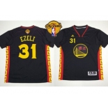 NBA Golden State Warrlors #31 Festus Ezeli Black Slate Chinese New Year The Finals Patch Stitched Jerseys