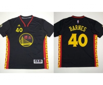 NBA Golden State Warrlors #40 Harrison Barnes Black Slate Chinese New Year Stitched Jerseys