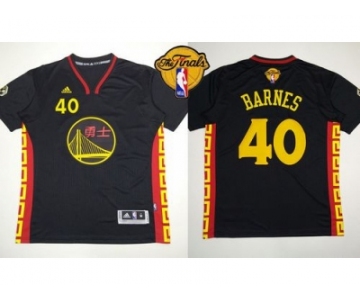 NBA Golden State Warrlors #40 Harrison Barnes Black Slate Chinese New Year The Finals Patch Stitched Jerseys