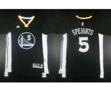 NBA Golden State Warrlors #5 Marreese Speights Black New Alternate Stitched Jerseys