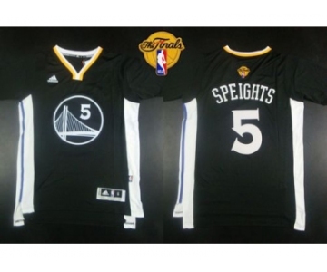 NBA Golden State Warrlors #5 Marreese Speights Black New Alternate The Finals Patch Stitched Jerseys