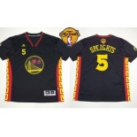 NBA Golden State Warrlors #5 Marreese Speights Black Slate Chinese New Year The Finals Patch Stitched Jerseys