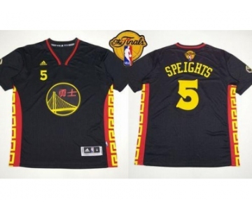 NBA Golden State Warrlors #5 Marreese Speights Black Slate Chinese New Year The Finals Patch Stitched Jerseys