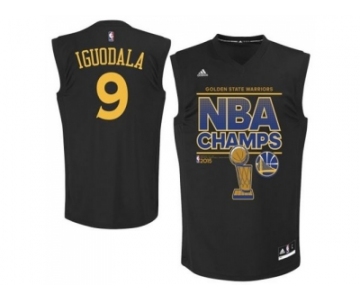 NBA Golden State Warrlors #9 Andre Iguodala Black 2015 NBA Finals Champions Stitched jerseys