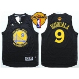 NBA Golden State Warrlors #9 Andre Iguodala Black Fashion The Finals Patch Stitched jerseys