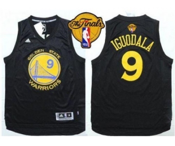 NBA Golden State Warrlors #9 Andre Iguodala Black Fashion The Finals Patch Stitched jerseys