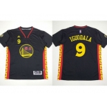 NBA Golden State Warrlors #9 Andre Iguodala Black Slate Chinese New Year Stitched Jerseys