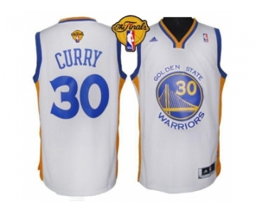 NBA Revolution 30 Golden State Warrlors #30 Stephen Curry White The Finals Patch Stitched Jerseys