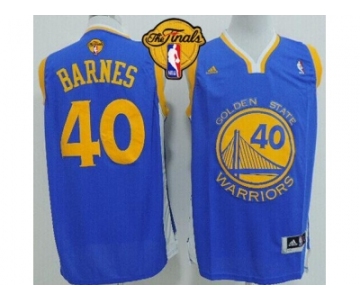 NBA Revolution 30 Golden State Warrlors #40 Harrison Barnes Blue The Finals Patch Stitched Jerseys