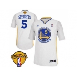 NBA Revolution 30 Golden State Warrlors #5 Marreese Speights White Alternate The Finals Patch Stitched Jerseys