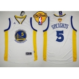 NBA Revolution 30 Golden State Warrlors #5 Marreese Speights White The Finals Patch Stitched Jerseys