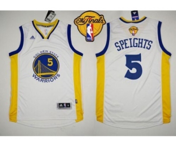 NBA Revolution 30 Golden State Warrlors #5 Marreese Speights White The Finals Patch Stitched Jerseys