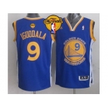 NBA Revolution 30 Golden State Warrlors #9 Andre Iguodala Blue The Finals Patch Stitched Jerseys