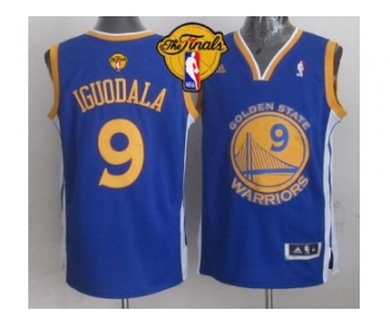 NBA Revolution 30 Golden State Warrlors #9 Andre Iguodala Blue The Finals Patch Stitched Jerseys