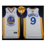 NBA Revolution 30 Golden State Warrlors #9 Andre Iguodala White The Finals Patch Stitched Jerseys